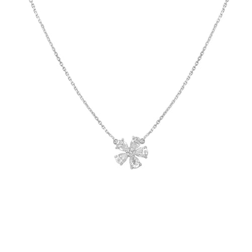 Naszyjnik z białego złota z diamentami Fleur de Lumière Diamond Necklace