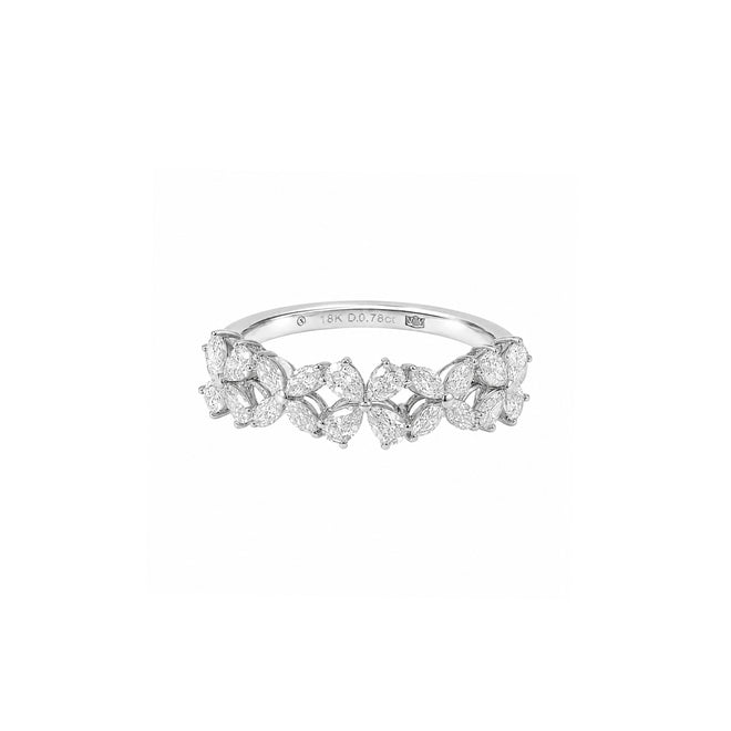 Pierścionek z białego złota z diamentami Jardin Blanc Diamond Ring