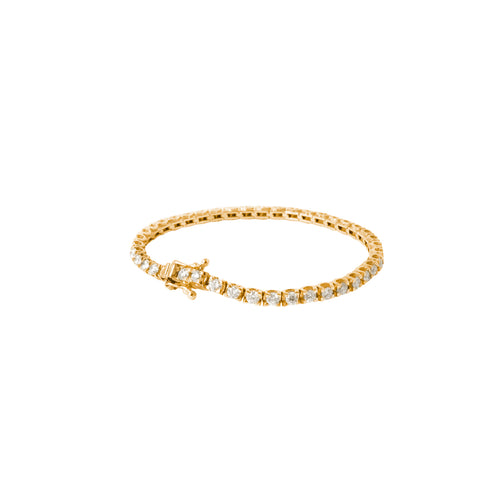 Classic Line Tennis Bracelet - Klasyczna złota bransoletka tenisowa z diamentami 2 ct