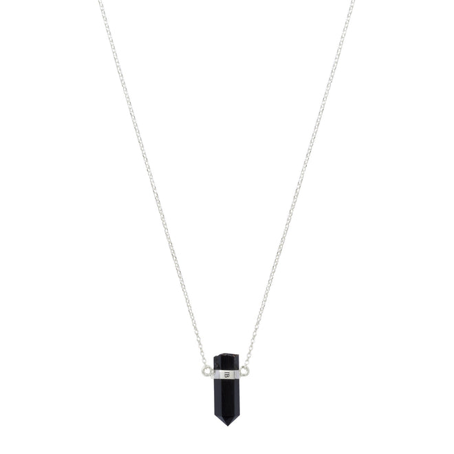 Srebrny choker z mini czarnym onyksem