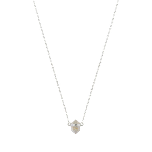 Srebrny choker z rutylem