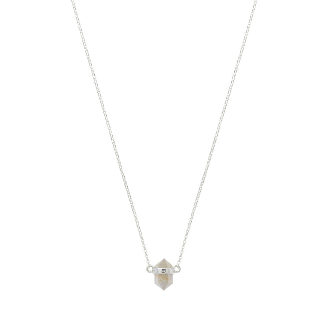 Srebrny choker z rutylem