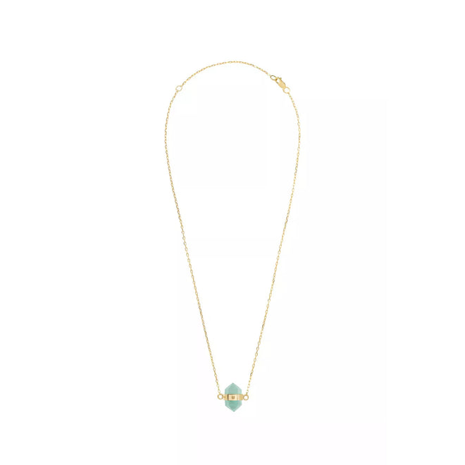 Złoty choker z amazonitem