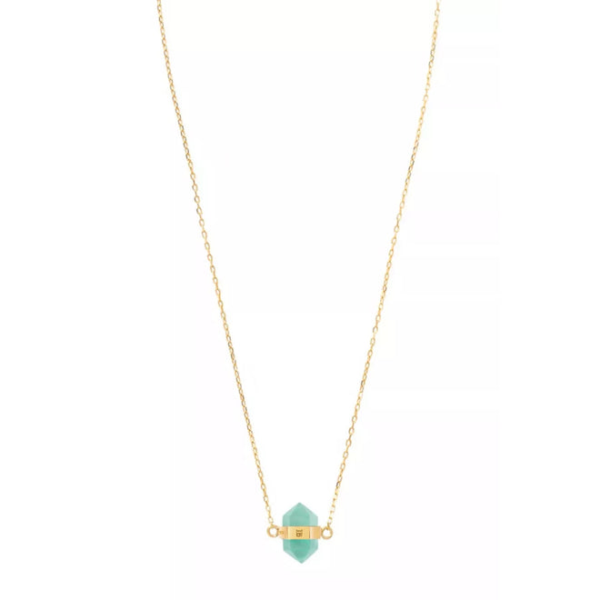 Złoty choker z amazonitem
